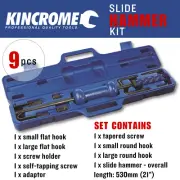 9PC 5Lbs Slide Hammer Kit, Screws, Hooks, Pulling, Popping, Removing, Extracting