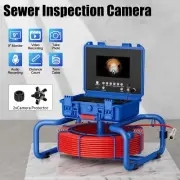 Pipe Inspection Camera 60M Sewer Drain Camera HD 7" Monitor w/ Meter Counter