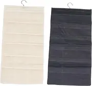 CAXUSD 2pcs Hanging Underwear Bag Sock Storage Pouch Double Sided Wardrobe Accessory for Organizing Bras Socks Ties Scarves Space Saving for Tidy Closet