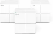 [Tenda] Nova MW6 AC1200 Mesh WiFi System, Dual Band Gigabit Ports WiFi Mesh Network, Connect 90 Devices, Whole Home Covers up to 6000 sq.ft, Seamless Roaming, Parental Controls, Easy Setup, 3-Pack
