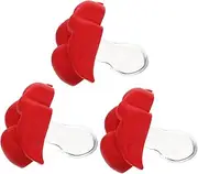 PERSELOSO 3Pcs Silicone Lip Shaped Pacifiers Funny Comfort Tool for Sleep Teething Relief Gum Massage Durable Easy to Clean Silicone Material