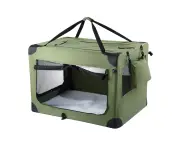 Soft Dog Crate Kennel Pet Cage Cat Travel Carry Bag Extra Large Puppy Carrier Foldable Portable Green 3XL