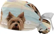 [YTYVAGT] 2-Pc,Gourd-Shaped Working Cap,Fisherman Hat with Buttons and Cotton Sweatband,Dog Beach Love Balloon