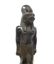 A rare statue of the Pharaonic god Sekhmet from ancient Egyptian antiquities