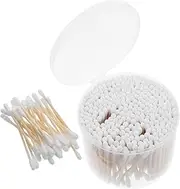 SOLUSTRE 500pcs Multi-purpose Cotton Swabs Ear Cleaning Makeup Pet Care Wooden Sticks Portable