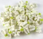 White Crown Flower Clay Beads, Handmade Polymer Clay, Lei Making, Car Lei