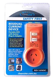 Portable RCD Safety Switch with Socket Plug-In Adaptor