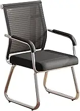 Padded Office Chair, Office Chair with Arms, with Latex Cushion, The Chair Frame Is Made Of Thickened Steel Tubes, Strong Load Capacity, Suitable For Offices, Meeting Rooms