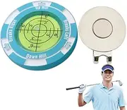 Golf Levell Marker - Poker Chip Golf Marker with Clip | High Precision Ball Marker Golf | Golf Ball Marker with Hat Clip, Golf Accessories for Men and Women, Golf Lovers, Diameter Approx. 39.9mm