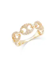 Bloomingdale's Fine Collection Diamond Pave Mariner Link Ring in 14K Yellow Gold, 0.30 ct. t. w.
