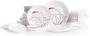 Corelle Vitrelle 78-Piece Service for 12 Dinnerware Set, Triple Layer Glass and