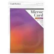 3 Pack Craft Perfect Ombre Iridescent Mirror Cardstock 8.5"X11"-Indian Summer 5A
