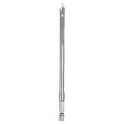 Spade Drill Bit 1/4" Paddle Flat Bits Wood Hole Cutter Silver Tone