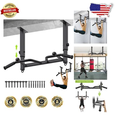Customizable Heavy Duty Pull Up Bar with Comfortable Grip and Easy Installation