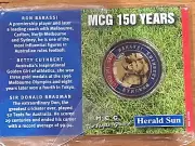 MCG 150 Years Celebrating Coin/Medal AFL etc Ron Barassi Cuthbert Bradman 2003