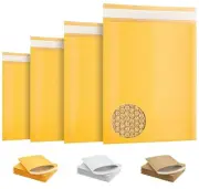 Yellow Kraft Bubble Mailer Envelopes, 14.5 x 19 Inches. 100 Pack