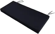 Sdlnklm Patio Bench Cushion Bench Pad High Density Foam Soft Rectangle Modern Pad Swing Seat for Couch Sofaine, Black, as described