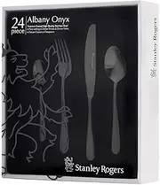 Stanley Rogers New Albany Cutlery 24-Pieces Set, Onyx