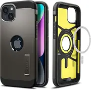 SPIGEN Tough Armor Mag MagFit for iPhone 14 Plus Case, Compatible with MagSafe Magnetic Ring Impact Shock Proof Hard Cover - Gunmetal
