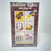 NOS SULTANA Latch Hook Rug/Wall Hanging Pattern Happy Cat 79352 12x12 Rug Yarn