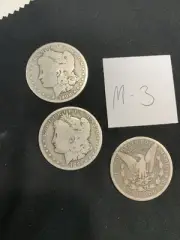 Split Three Coin , Real Silver Morgan Dollars , Also Known As Transient Coins .