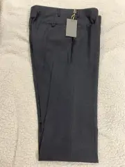Canali Men’s Flat Front Gray Dress Pants Size 37 New