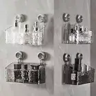 Suction Bathroom Caddy No Drilling Shower Organizer with Glacier Pattern