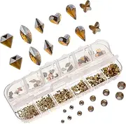 DRESSOOS DIY Nail Rhinestones Flatback Charms Ab Gemstones for Nail Art Jewelry Making and Crafts Easy to Store Carry Vibrant Colors for Creative Decoration