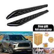 All Black Running Board fits for Infiniti QX60 2022-2025 Side Step Nerf Bars 2PC