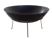 Ignite 40cm Round Steel Firepit/Planter Bowl with Feet, Ideal for Camping &