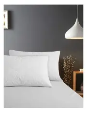 [Sleepcare] Cotton Quilted Pillow Protector 48x73cm 2 Pack in White