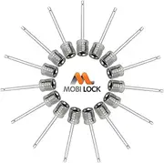 Ball Pump Inflation Needle (Pack of 15) - Stainless Steel Air Pump Needles with Storage Container - Ideal for Blowing Up Football, Basketball, Volleyball, and All Other Sports Balls by Mobi Lock