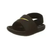 size 10 *NEW Toddler Black & Gold Nike Kawa Slide Sandals