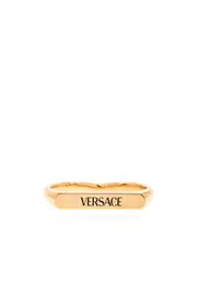 Versace Logo-Engraved Two Finger Ring S,XL,L,M Yellow
