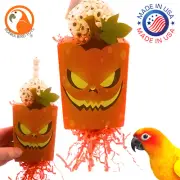 Bonka Bird Toys Halloween Ghoulish Treat Boxes Sola Atta Chew Shred Parrot Toy