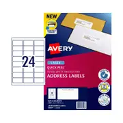 AVERY Quick Peel Address Labels with Sure Feed L7159 64 x 33.8 mm (2400 Labels/100 Sheets)
