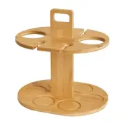 Countertop Bamboos Wine Organizers for Bottles and Glass Hanging for Stemwares