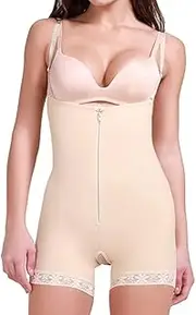 Women Shapewear Tummy Control Zipper Bodysuit Slimmer Full Body Shaper Waist Trainer Corsets