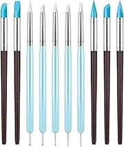 Furtryvl Flexible Clay Sculpture Tools - Silicone Color Shapers Brushes,Soft Handicraft Carving Modeling Pen for Nails, Drawing, Styling Dots