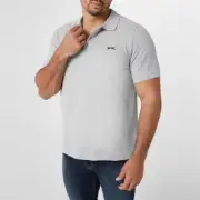 Slazenger Men's Plain Polo Shirt - Grey Marle (NEW WITH TAGS) LARGE