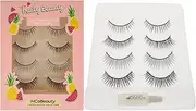 [MCoBeauty] Fruity Beauty Lash Wardrobe And Glue Set - With 4 Ultra-Soft Vegan And Cruelty-Free Eyelashes - Includes Lash Adhesive So You Have All Bases Covered - Lash Is Reusable Up To 6 Times - 5 Pc
