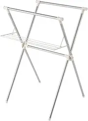 Bestco NY-295 Stainless Steel Clothes Dryer, Indoor Dryer, X-Shape, S, Easy Assembly, Width 27.6 x Depth 26.0 x Height 39.4 inches (70 x 66 x 100 cm), Light Gray
