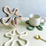 Heat Resistant Silicone Mat Geometrical Dish Pot Holders Table Placemat