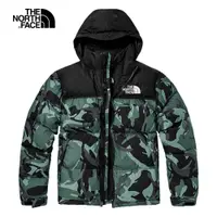 在飛比找蝦皮商城優惠-【The North Face】男 綠迷彩拼接防潑水保暖羽絨