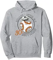 [STAR WARS] BB-8 Rollin Into My 30th Birthday Portrait Pullover Hoodie