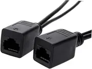 Ts-c196b Splitter Cable Adapter Black 2pcs Full Copper Wire Set for IP Camera 5.5 * 2.1mm Dc Jack