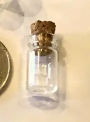Glass Bottle Clear Wishing Jar Cylinder Cork Potion Apothecary 1pc Vial 18mm 1ml