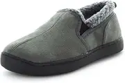 NEW Panda Eliu Faux Suede Slippers 6 Charcoal Grey Mens Comfort Flexi Sole Non Slip