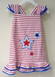 NWT Classic Whimsy Stars & Stripes Patriotic Dress Girl's Size 7