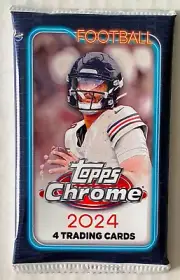 2024 Topps Chrome Football Guaranteed Relic/ Patch/ or Auto Hot Pack